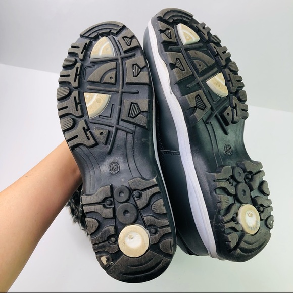 3M Thinsulate MAINE-3 Grey Size US 9.5 Fleece Fur Boots Front Lace up side Zip - Picture 4 of 8